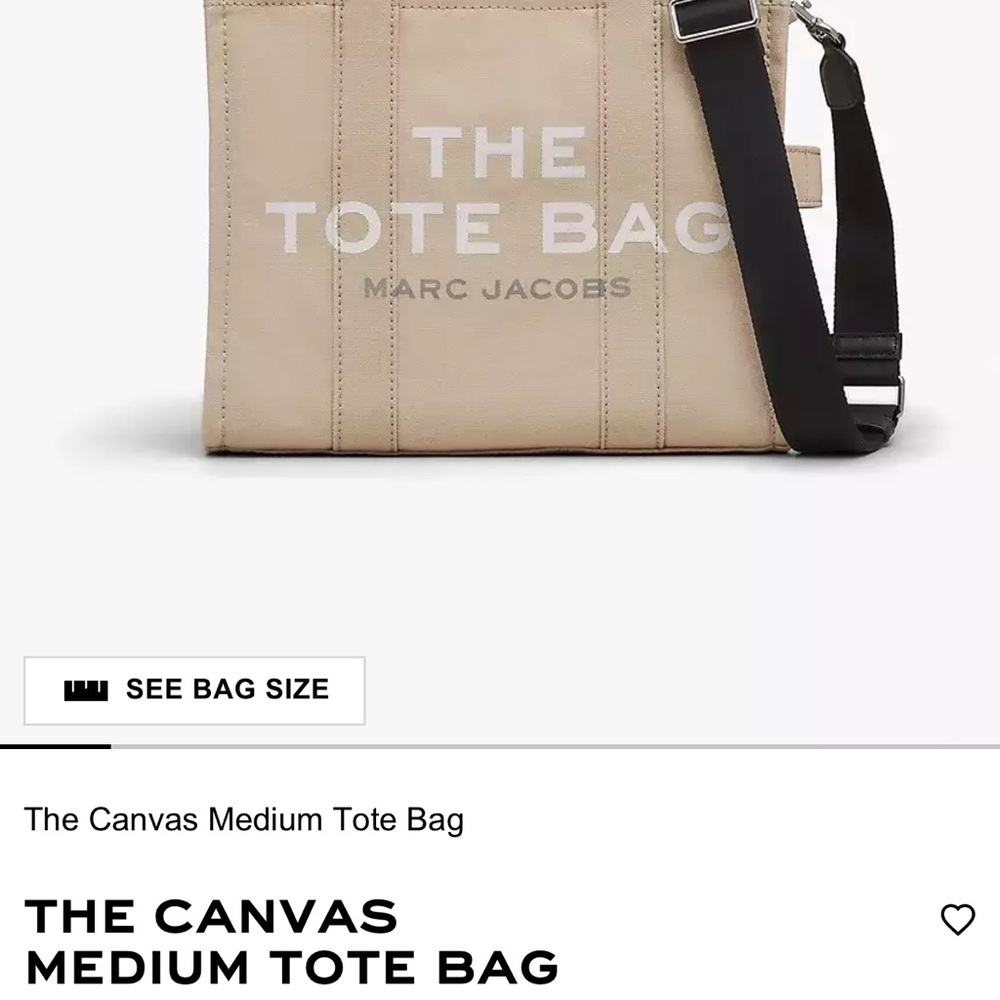 Marc Jacobs Beige Canvas Messenger Bag